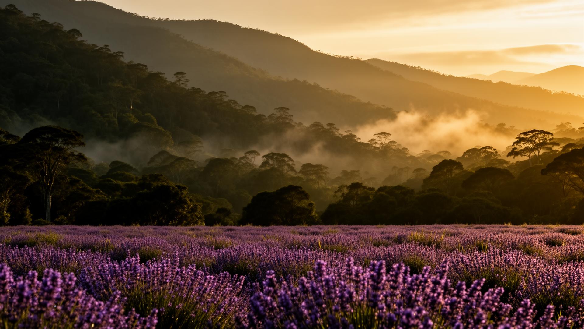 Serra da Mantiqueira ao entardecer